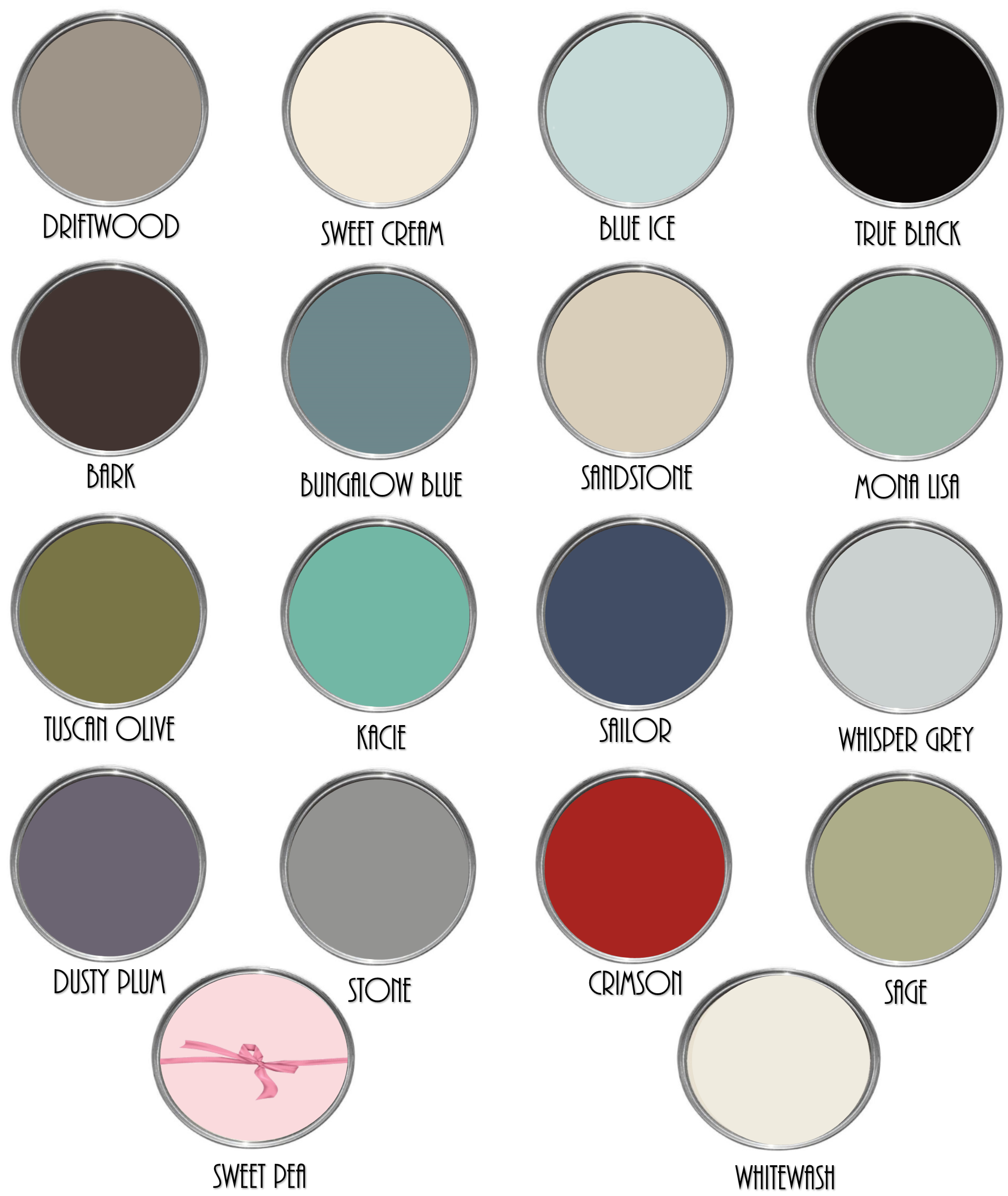 Plaster Paint Company Color Chart